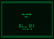 Fellowship of the Ring, The for Amstrad PCW - Select an adventure.