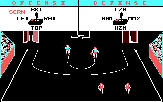 GBA Championship Basketball: Two-on-Two IBM PC/Compatibles Screenshot: Game start.