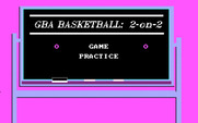GBA Championship Basketball: Two-on-Two for IBM PC/Compatibles - Main menu.