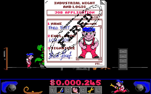 Night Shift Amiga Screenshot: I didn't meet quota, so I'm fired!