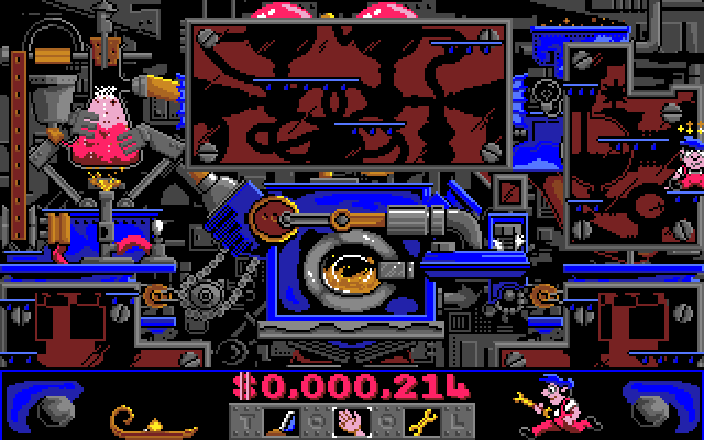 Night Shift Amiga Screenshot: Oops, I fell...