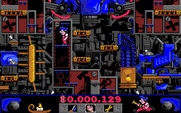 Night Shift for Amiga - Jump on the platforms to move around to different parts of the machine.