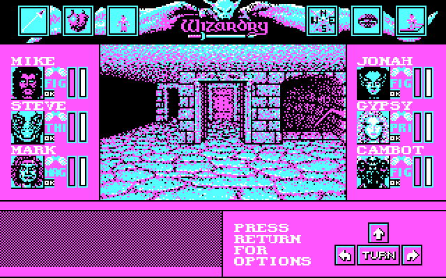 Wizardry: Bane of the Cosmic Forge IBM PC/Compatibles Screenshot: Lots of doors to explore!