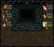 Wizardry: Bane of the Cosmic Forge for Super NES - There's lots of hallways and places to explore...