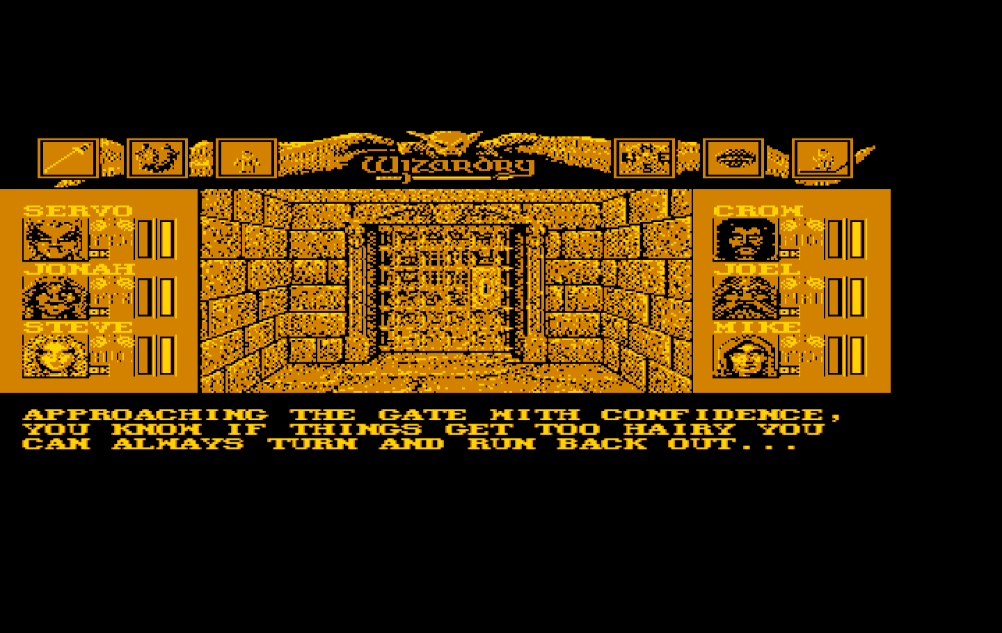 Wizardry: Bane of the Cosmic Forge IBM PC/Compatibles Screenshot: Time to enter the dungeon...