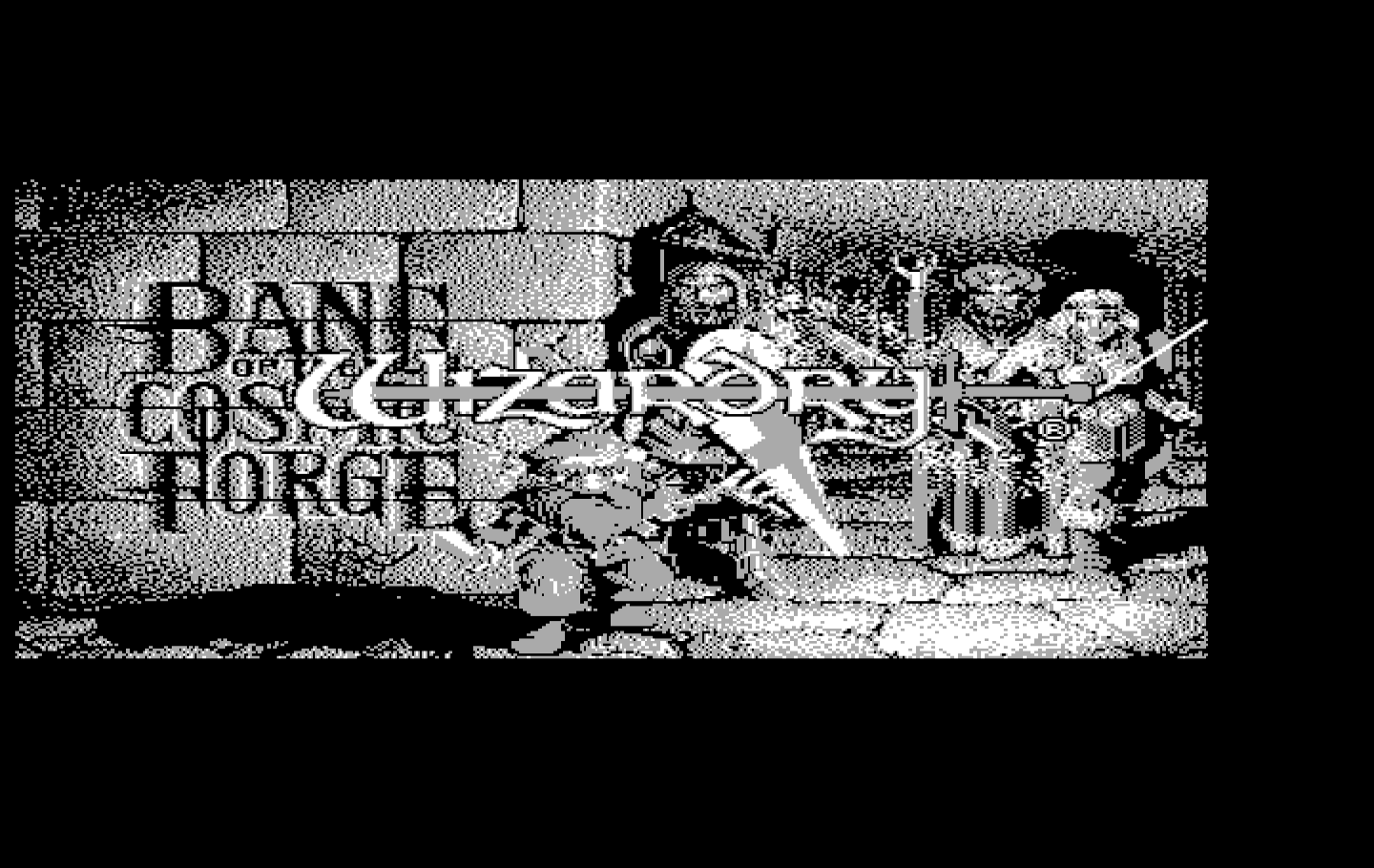 Wizardry: Bane of the Cosmic Forge IBM PC/Compatibles Screenshot: Title screen.