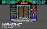 Wizardry: Bane of the Cosmic Forge for Amiga - Main menu.