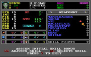 Wizardry: Bane of the Cosmic Forge for Amiga - Setting stats.