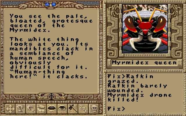 Worlds of Ultima: The Savage Empire IBM PC/Compatibles Screenshot: This thing does not look friendly!