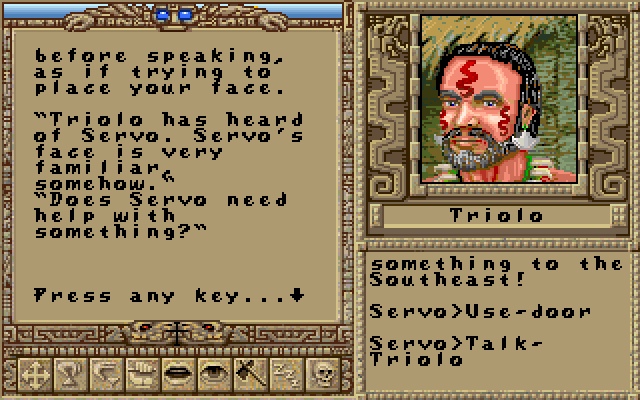 Worlds of Ultima: The Savage Empire IBM PC/Compatibles Screenshot: Talking with a character...