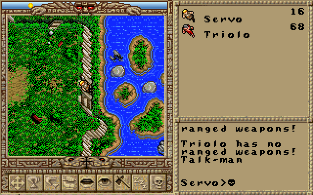 Worlds of Ultima: The Savage Empire IBM PC/Compatibles Screenshot: Found a river...