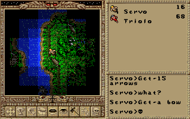 Worlds of Ultima: The Savage Empire IBM PC/Compatibles Screenshot: Your visibility is limited at night.