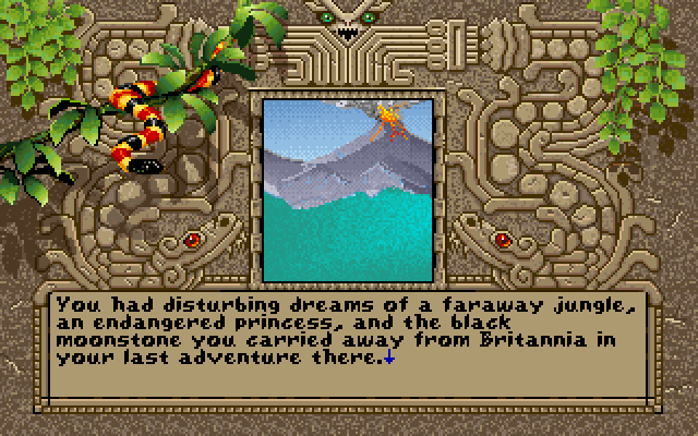 Worlds of Ultima: The Savage Empire IBM PC/Compatibles Screenshot: The story so far...