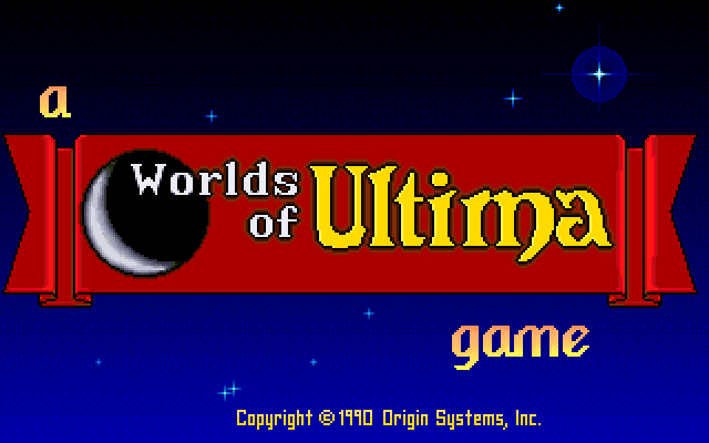 Worlds of Ultima: The Savage Empire IBM PC/Compatibles Screenshot: Worlds of Ultima title screen.