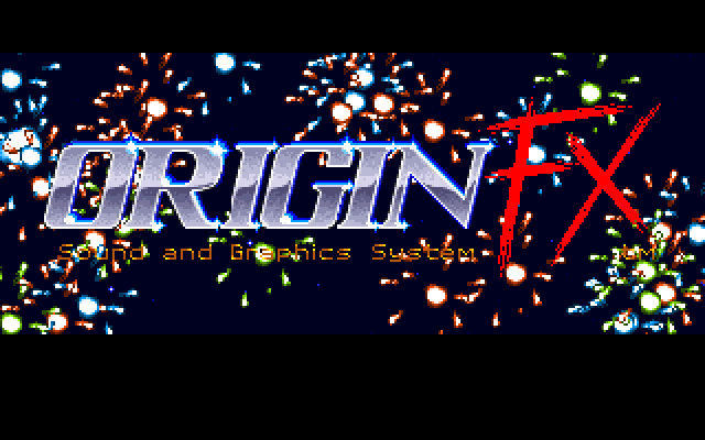 Worlds of Ultima: The Savage Empire IBM PC/Compatibles Screenshot: Origin FX introduction screen fireworks.