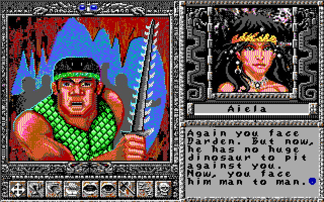 Worlds of Ultima: The Savage Empire IBM PC/Compatibles Screenshot: Looks like it may be battle time...