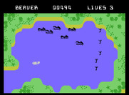 Evolution for ColecoVision - The beaver needs to collect the branches to build a dam.