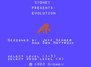 Evolution for ColecoVision - Title screen.