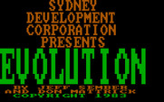 Evolution for IBM PC/Compatibles - Title screen.