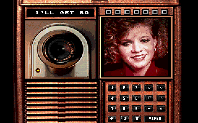 Mean Streets IBM PC/Compatibles Screenshot: Use the vidphone to talk to Vanessa, she may be able to help out!