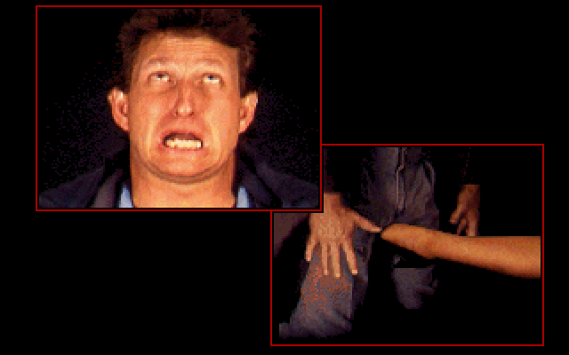 Mean Streets IBM PC/Compatibles Screenshot: Threatening people doesn't always go well...