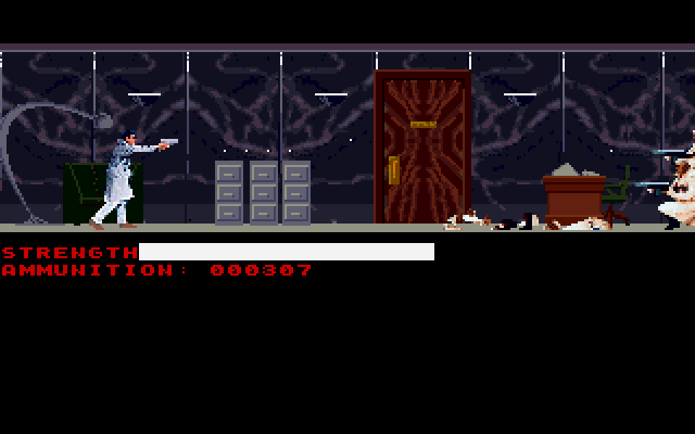 Mean Streets IBM PC/Compatibles Screenshot: Another fight! Someone doesn't want me to solve the case...