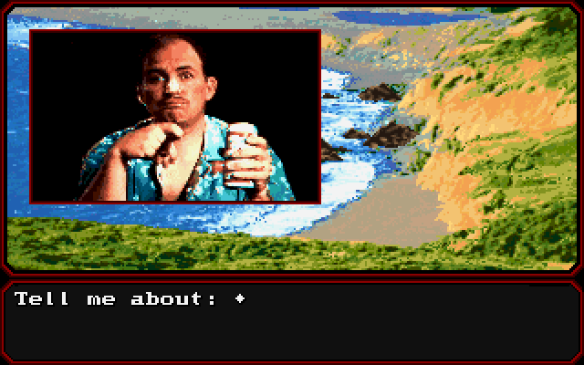 Mean Streets IBM PC/Compatibles Screenshot: What should I ask about?