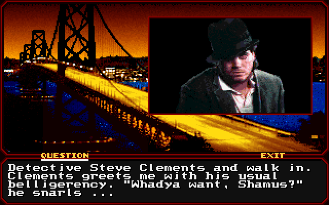 Mean Streets IBM PC/Compatibles Screenshot: Some characters are friendly, some aren't...