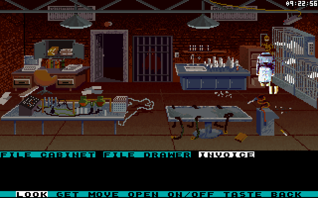 Mean Streets IBM PC/Compatibles Screenshot: I found an invoice...wonder if it provides any clues?