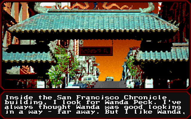 Mean Streets IBM PC/Compatibles Screenshot: Searching for my next contact...