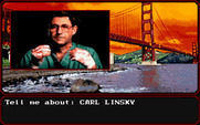 Mean Streets for IBM PC/Compatibles - Type in names you want to learn about.