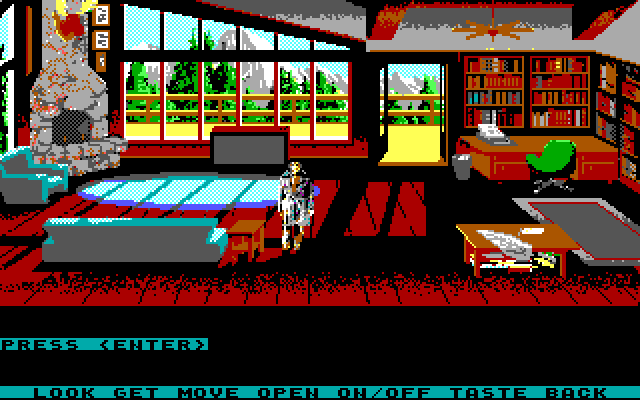 Mean Streets IBM PC/Compatibles Screenshot: Looks like a nice place...any clues here?