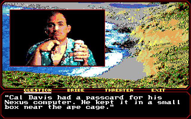 Mean Streets IBM PC/Compatibles Screenshot: Somehow you'll need to collect everyone's passcards...