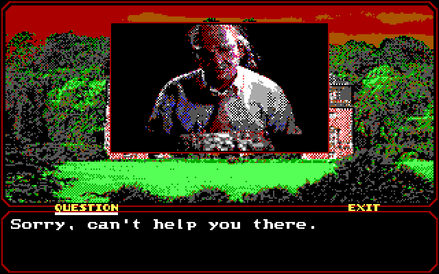 Mean Streets IBM PC/Compatibles Screenshot: Let's see if this guy knows anything...