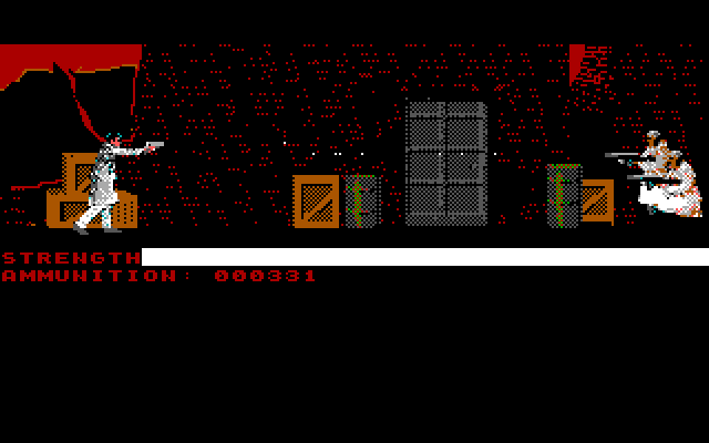 Mean Streets IBM PC/Compatibles Screenshot: Another gun fight...someone doesn't want me on this case!