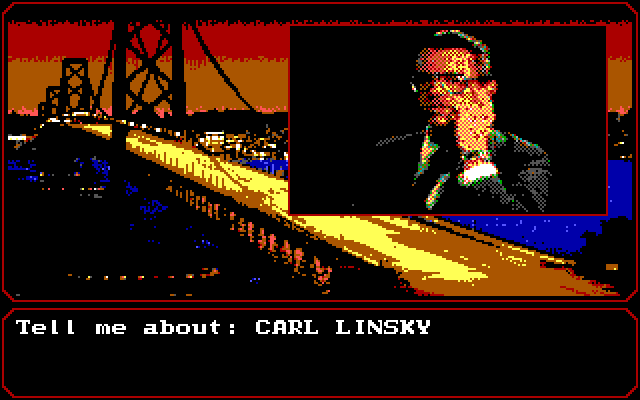 Mean Streets IBM PC/Compatibles Screenshot: Let's see if this guy knows anything...