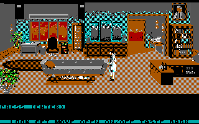 Mean Streets IBM PC/Compatibles Screenshot: Anything useful in this appartment?