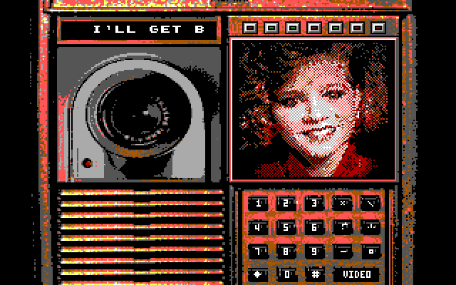 Mean Streets IBM PC/Compatibles Screenshot: Vanessa appears on the vid phone...