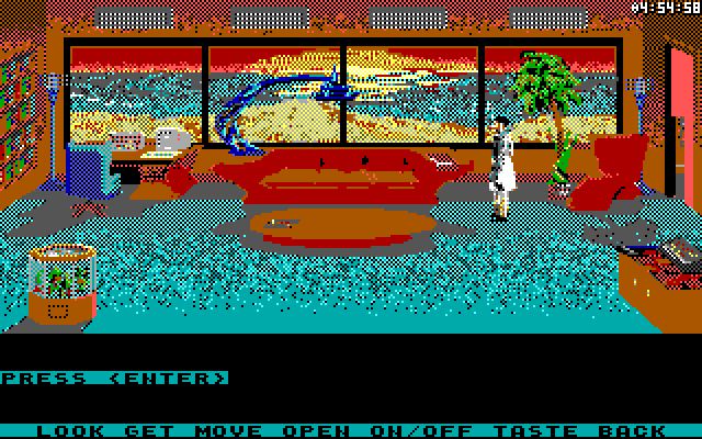 Mean Streets IBM PC/Compatibles Screenshot: I set off an alarm and need to disable it before time runs out!