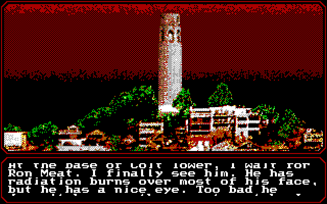 Mean Streets IBM PC/Compatibles Screenshot: Heading to the Colt Tower...