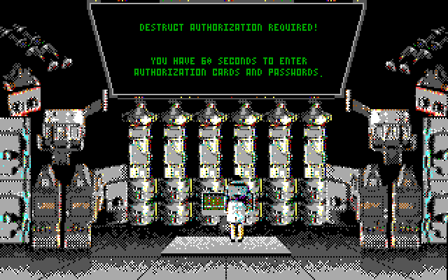 Mean Streets IBM PC/Compatibles Screenshot: I need to break into this computer! Hope I have all the passwords...