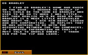 Mean Streets for IBM PC/Compatibles - Some locations have no information or provide just a small clue in text...