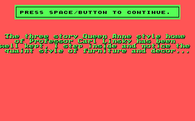 Mean Streets IBM PC/Compatibles Screenshot: The next location I'm going to search...