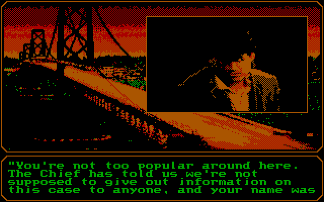 Mean Streets IBM PC/Compatibles Screenshot: This guy doesn't like Tex.