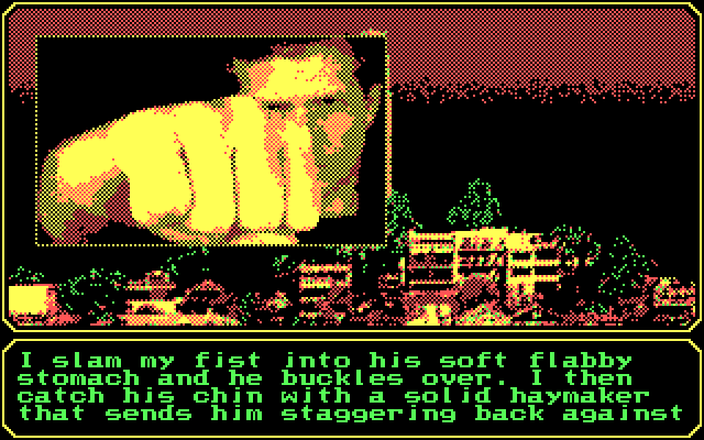 Mean Streets IBM PC/Compatibles Screenshot: Sometimes threats work...