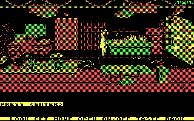 Mean Streets IBM PC/Compatibles Screenshot: In this scene you have 10 minutes to turn off the alarm.