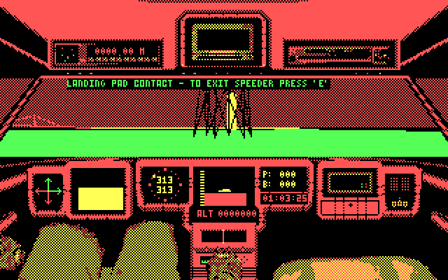 Mean Streets IBM PC/Compatibles Screenshot: Landed at my destination...