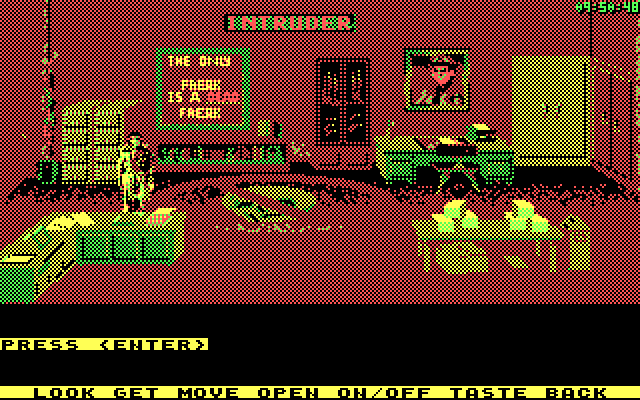 Mean Streets IBM PC/Compatibles Screenshot: Intruder alert!