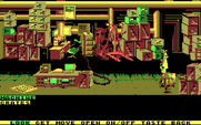 Mean Streets for IBM PC/Compatibles - Searching a warehouse...