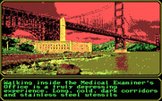 Mean Streets for IBM PC/Compatibles - Entering the medical examiner's office...